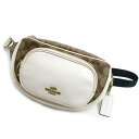 COACH コーチ シグネチャー ベルトバッグ ボディバッグ ベージュ ホワイト 6548 IMDJ8 レディース【中古】