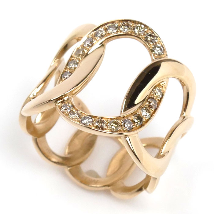 Pomellato ポメラート K18PG ピンクゴールド ブレラ ブラウンダイヤ リング・指輪 PAB9100_O7000_DBR00 ダイヤモンド 14号 55 6.7g レディース【中古】【美品】のサムネイル