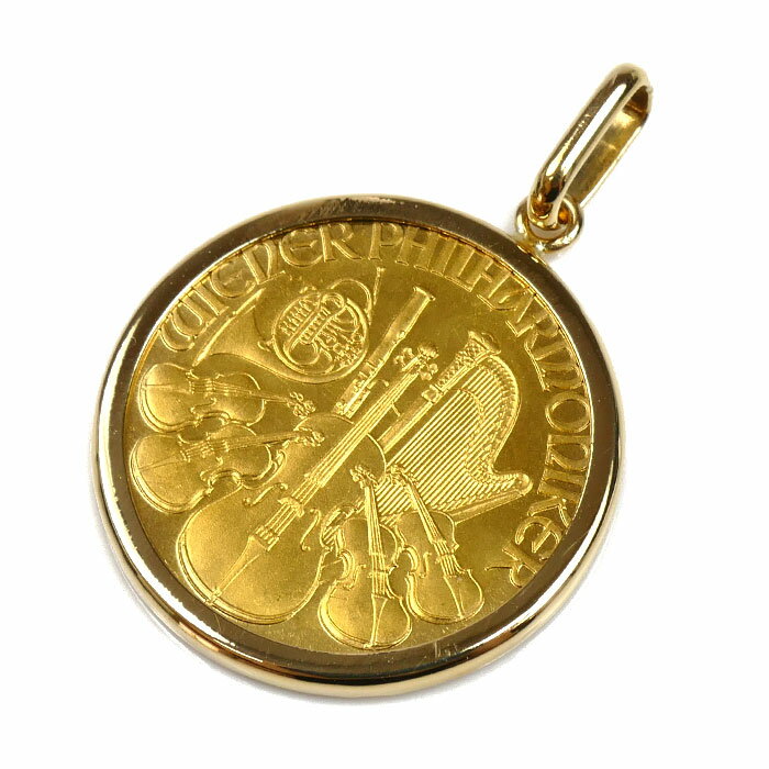 GINZA TANAKA K18YG イエローゴールド K24YG イエローゴールド ウィーン・フィルハーモニー コイン1/4OZ ペンダントトップ 8.9g ユニセックス【中古】のサムネイル