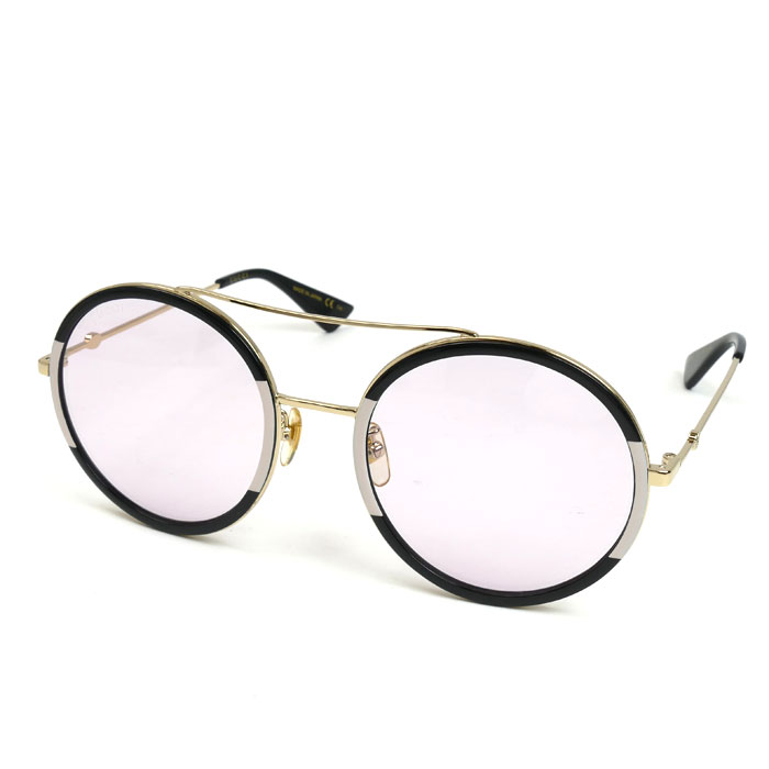 【エントリーでポイント5倍！】GUCCI グッチ GG サングラス ブラック GG0061S レディース 006 56□22-140【中古】