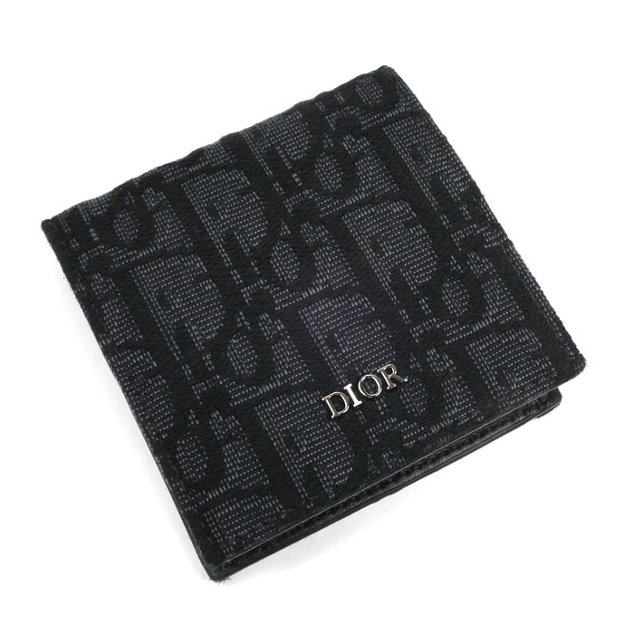 Dior ディオール オブリーク コインケース ブラック 2ESCP049YSE ジャガード レディース【中古】【美品】