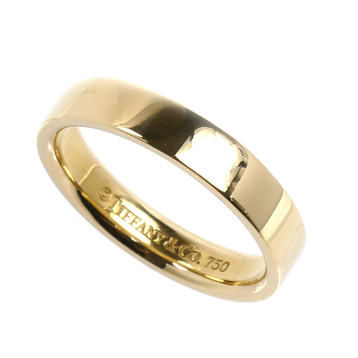 Rakuten - TIFFANY&Co. ティファニー K18YG イエローゴールド フラットバンド リング・指輪 15号 5.6g ユニセックス【中古】