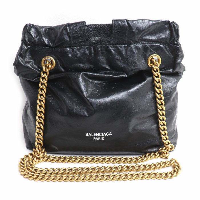 Rakuten - BALENCIAGA バレンシアガ クラッシュ　スモール トートバッグ ブラック 742942 210IT レディース【中古】