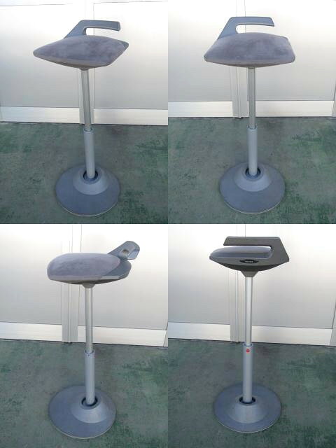 【SALE】【中古】 エアリス ムーヴマンチェア 昇降式スツール グレー【中古オフィス家具】 [2]