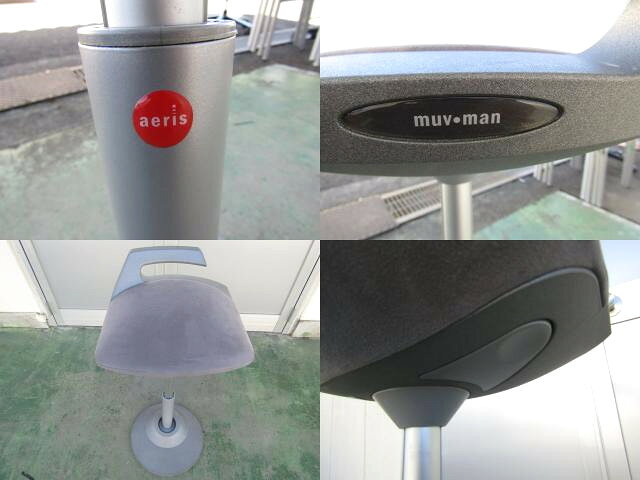 【SALE】【中古】 エアリス ムーヴマンチェア 昇降式スツール グレー【中古オフィス家具】 [3]