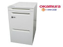 オカムラ プロユニット サイドワゴン 3段 ホワイト ダイヤル錠 H650【中古オフィス家具】【中古品】