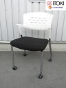 【SALE】【中古品】イトーキ カクタス ミーティングチェア ホワイトグレー ブラック キャスター付【中古オフィス家具】