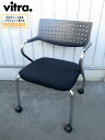 【SALE】ヴィトラ ビザロール スタッキング チェア 黒 キャスター付 【中古】【中古オフィス家具】