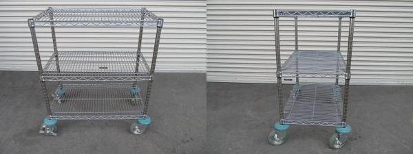 【SALE】エレクター ERECTA_3段シェルフ_棚_キャスター付き 中古【中古オフィス家具】