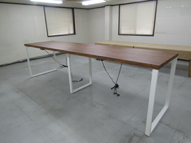 オカムラ アルトピアッツァ ミーティングテーブル W3600 ソーンオーク ハイタイプ 【中古オフィス家具】【中古品】