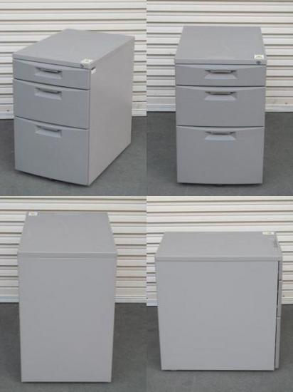 【SALE】イトーキ_CZ 3段 サイドワゴン_鍵付 グレー 中古【中古オフィス家具】 [3]