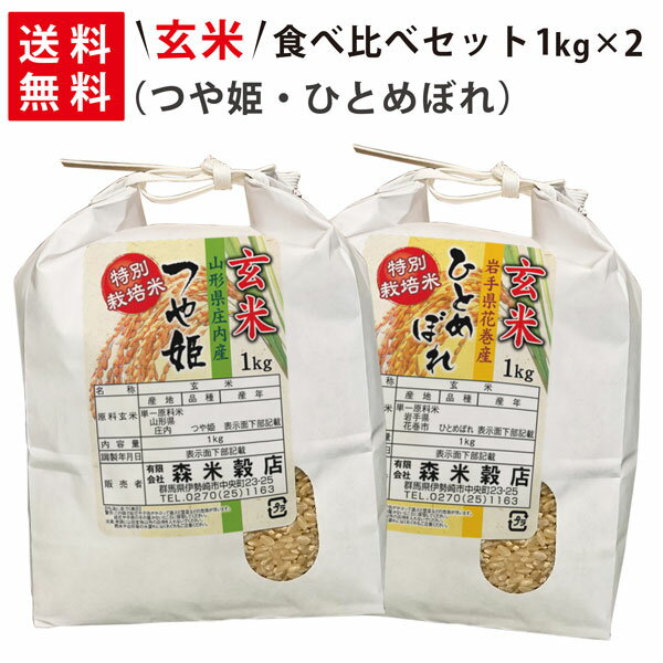 【送料無料】玄米 令和5年産 山形県産つや姫1kg×1袋・岩