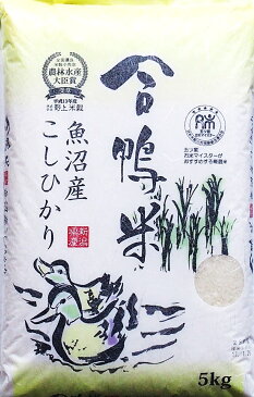 【送料無料】【数量限定】2年度産 合鴨米魚沼産コシヒカリ 5kg