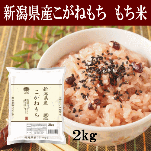 【マラソン期間中ポイント5倍】 新潟県産こがねもち 2kg 新潟県産 令和5年産 もち米 こがね コガネモチ モチ米 新潟 お赤飯 おこわ のしもち 餅 モチ もちもち 甘み ねばり おいしい 最高級 産地直送 送料無料