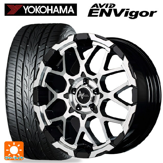 在庫有 ミツビシ デリカD5(3DA系)用 225/55R18 102W XL ヨコハマ エービット エンビガー S321 # エムアイディー ナイトロパワー M28バレットエス ブラック/ミラーカット 新品サマータイヤホイール 4本セット