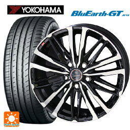 4/20限定 エントリーで最大100％ポイントバック225/40R18 92W XL ヨコハマ ブルーアースGT AE51 共豊 スマック クレスト サファイアブラックポリッシュ 18-7J 国産車用 サマータイヤホイール4本セット