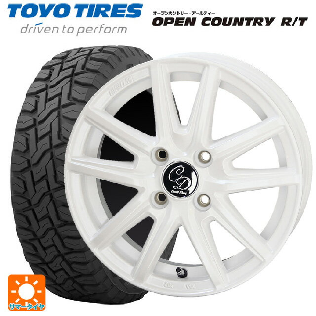 【最大3万円クーポン 5/27 1:59迄】155/65R14 75Q トーヨー オープンカントリー RT ブラックレター 共豊 デコル カヌレ ルミエールホワイト 14-4.5J 国産車用 サマータイヤホイール4本セット