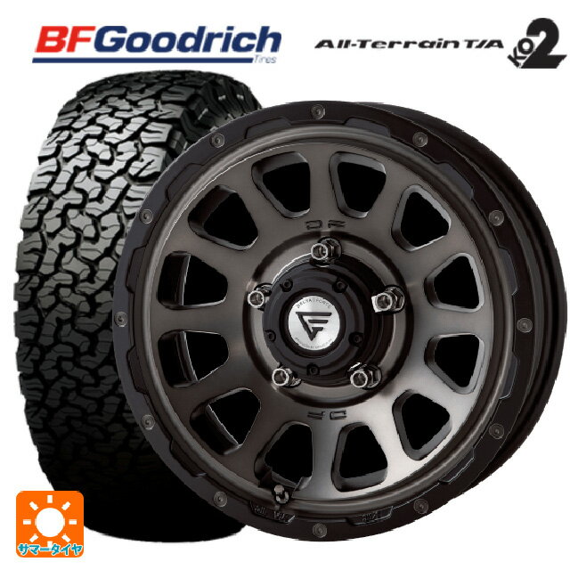 即日発送 225/70R16 102/99R BFグッドリッチ オールテレーン TA KO2 ホワイトレター 正規品 エクシズルライン デルタフォース オーバル マットスモークポリッシュ 16-6J 国産車用 サマータイヤホイール4本セット