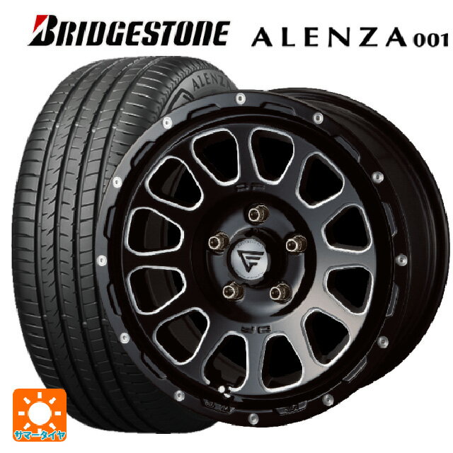 トヨタ ハリアー(80系)用 2024年製 225/65R17 102H ブリヂストン アレンザ001 正規品 # デルタフォース オーバル ブラックマシニング 新品サマータイヤホイール 4本セット