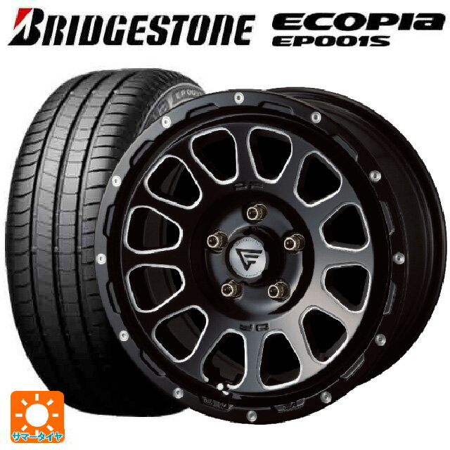 205/55R16 91V ブリヂストン エコピア EP001S 正規品 エクシズルライン デルタフォース オーバル ブラックマシニング 16-7J 国産車用 サマータイヤホイール4本セット