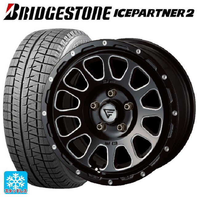 215/50R17 91Q ブリヂストン アイスパートナー2 正規品 エクシズルライン デルタフォース オーバル ブラックマシニング 17-7J 国産車用 スタッドレスタイヤホイール4本セット