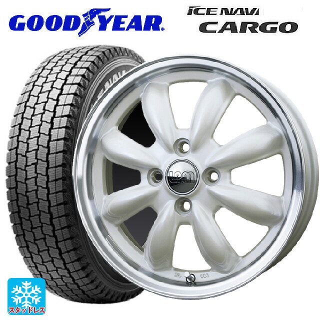 145/80R12 80/78N グッドイヤー アイスナビ カーゴ ホットスタッフ ララパーム カップ PW/リムP 12-3.5J 国産車用 スタッドレスタイヤホイール4本セット