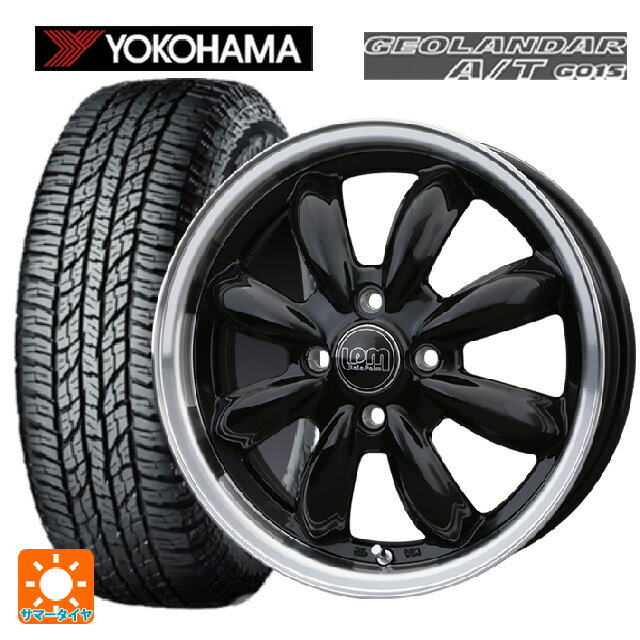 即日発送 2024年製 155/65R14 75H ヨコハマ ジオランダー A/T G015 ブラックレター ホットスタッフ ララパーム カップ # BK/リムP 14-4.5J 国産車用 サマータイヤホイール4本セット