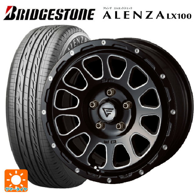 トヨタ アルファード(30系)用 225/60R17 99H ブリヂストン アレンザLX100 正規品 # エクシズルライン デルタフォース オーバル ブラックマシニング 新品サマータイヤホイール 4本セット