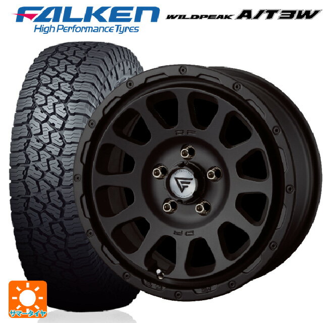 即日発送 ミツビシ デリカD5(要リフトアップ)(3DA系)用 2021年製 225/75R16 115Q ファルケン ワイルドピーク A/T3W 熟成タイヤ # デルタフォース オーバル マットブラック 新品サマータイヤホイール 4本セット