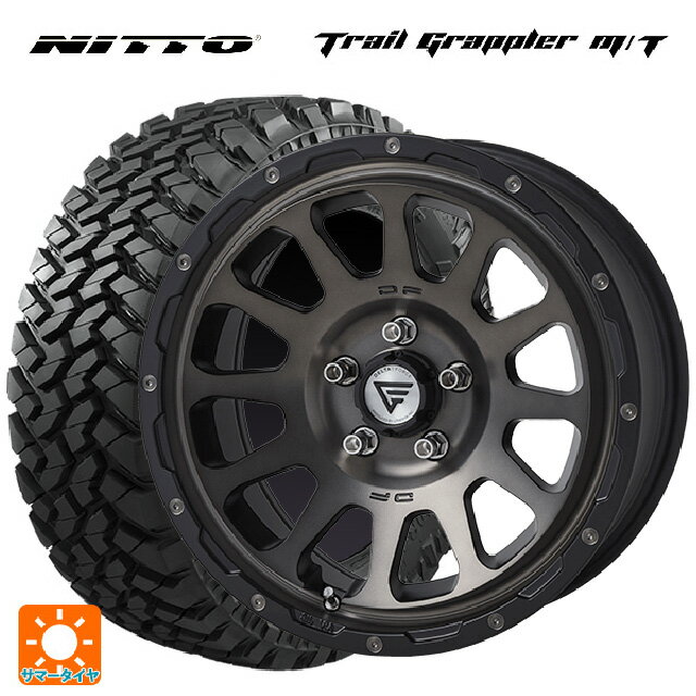ジープ ラングラー(JL系)用 265/70R17 121Q ニットー トレイルグラップラー エクシズルライン デルタフォース オーバル マットスモークポリッシュ 新品サマータイヤホイール 5本セット