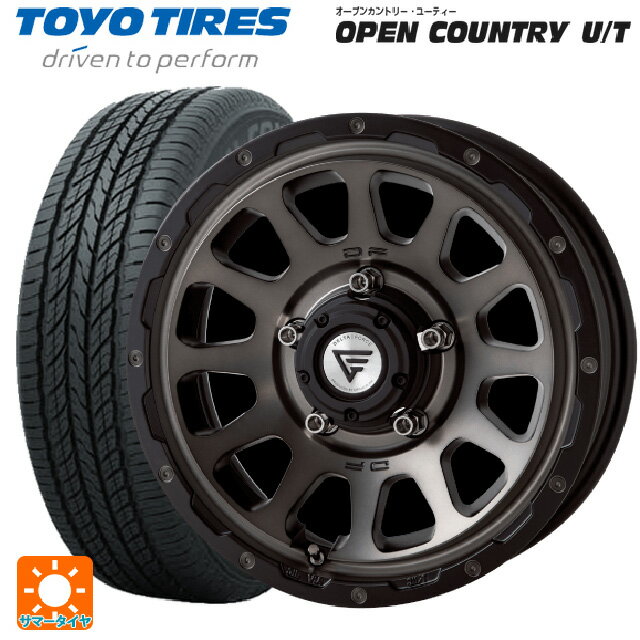 スズキ ジムニー(64系)用 215/70R16 100H トーヨー オープンカントリー UT デルタフォース オーバル マットスモークポリッシュ 新品サマータイヤホイール 5本セット