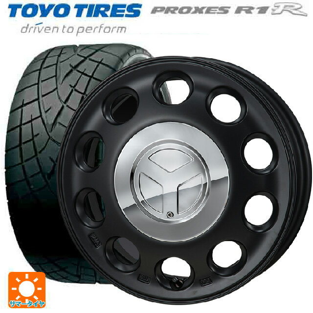 165/50R15 73V トーヨー プロクセス R1R ジャパン三陽 モンツァ ピエディーノ セミグロスブラック 15-4.5J 国産車用 サマータイヤホイール4本セット