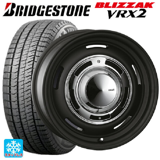 155/65R14 75Q ブリヂストン ブリザック VRX2 # 正規品 クリムソン ディーン クロスカントリー マットブラック 14-4.5J 国産車用 スタッドレスタイヤホイール4本セット