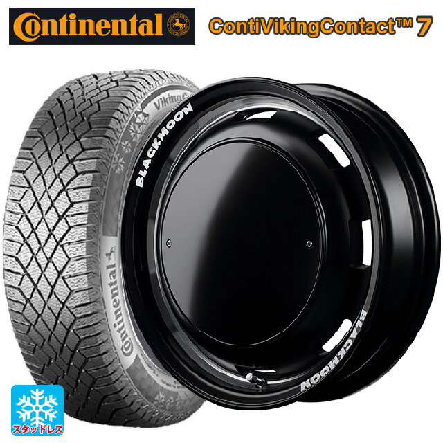 【6/22 20時〜 全品P5倍＆クーポン】155/65R14 75T コンチネンタル コンチバイキングコンタクト7 正規品 エムアイディー ガルシア シスコ ブラックムーンエディション セミグロスブラック＋リムヴァーレイポリッシュ＋セミグロスプレーンパッケージ 14-4.5J 国産車用 スタ