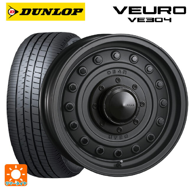 【最大3万円OFFクーポン 5/16 1:59迄】シトロエン ベルランゴ()用 205/60R16 92H ダンロップ ビューロ VE304 ディーン コロラド マットチャコールブラック 新品サマータイヤホイール 4本セット