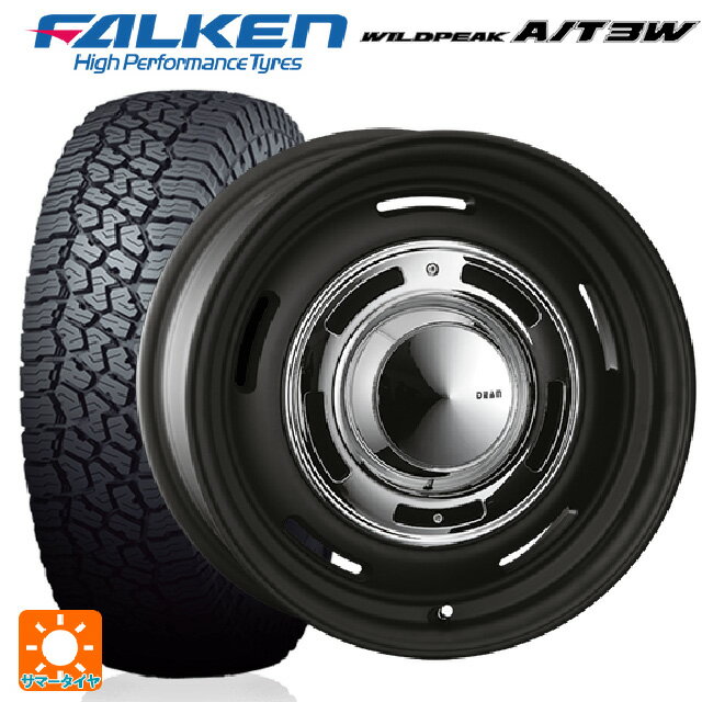 即日発送 2021年製 225/75R16 115Q ファルケン ワイルドピーク A/T3W 熟成タイヤ # クリムソン ディーン クロスカントリー マットブラック 16-5.5J 国産車用 サマータイヤホイール4本セット