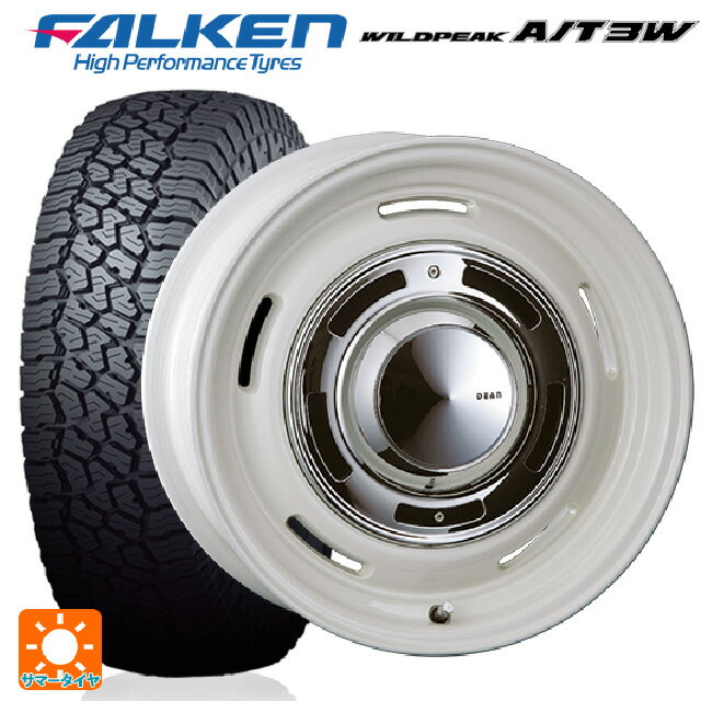 即日発送 2021年製 225/75R16 115Q ファルケン ワイルドピーク A/T3W 熟成タイヤ # クリムソン ディーン クロスカントリー マーガレットホワイト 16-6J 国産車用 サマータイヤホイール4本セット