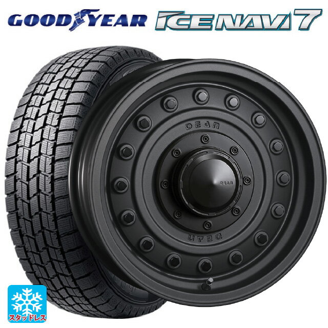 【6/15〜16限定 全品P5倍＆クーポン】2024年製 165/55R14 72Q グッドイヤー アイスナビ7(数量限定) クリムソン ディーン コロラド マットチャコールブラック 14-4.5J 国産車用 スタッドレスタイヤホイール4本セット