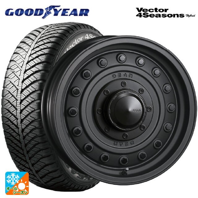 165/55R15 75H グッドイヤー ベクターフォーシーズンズ ハイブリッド クリムソン ディーン コロラド マットチャコールブラック 15-4.5J 国産車用 オールシーズンタイヤホイール4本セット