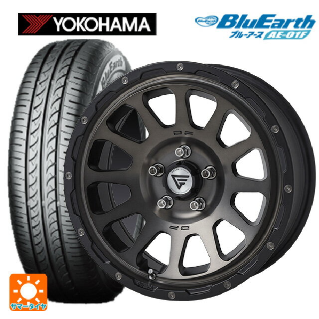 205/60R16 92H ヨコハマ ブルーアース AE01F エクシズルライン デルタフォース オーバル マットスモークポリッシュ 16-7J 国産車用 サマータイヤホイール4本セット