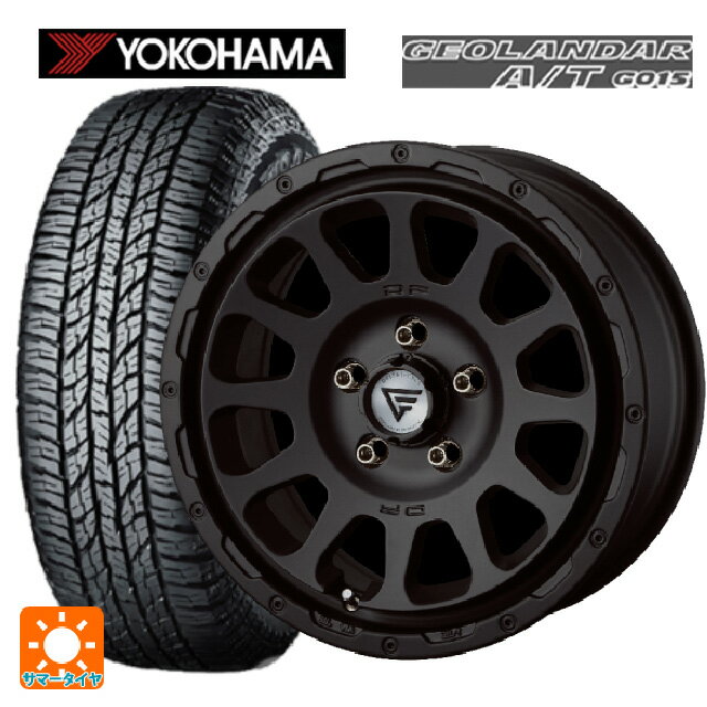 225/65R17 102H ヨコハマ ジオランダー A/T G015 ブラックレター エクシズルライン デルタフォース オーバル マットブラック 17-7J 国産車用 サマータイヤホイール4本セット