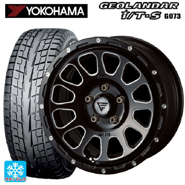 215/65R16 98Q ヨコハマ ジオランダー ITS G073 正規品 エクシズルライン デルタフォース オーバル ブラックマシニング 16-7J 国産車用 スタッドレスタイヤホイール4本セット