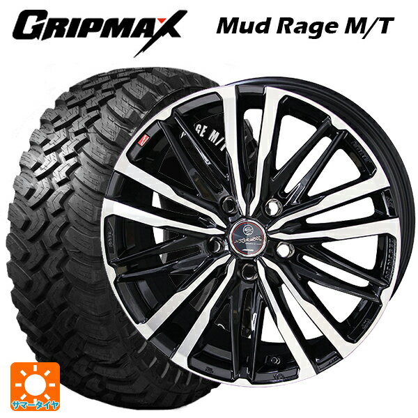 235/70R16 106Q グリップマックス マッドレイジ M/T ホワイトレター 共豊 スマック クレスト サファイアブラックポリッシュ 16-6.5J 国産車用 サマータイヤホイール4本セット