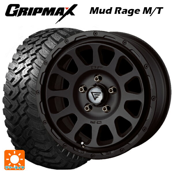 ミツビシ デリカD5(チューナーサイズ)(3DA系)用 235/70R16 106Q グリップマックス マッドレイジ M/T ホワイトレター エクシズルライン デルタフォース オーバル # マットブラック 新品サマータイヤホイール 4本セット