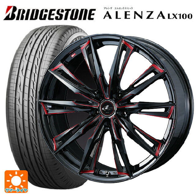 【10/14 20時〜最大3万円OFFクーポン】ホンダ ZR-V(RZ4)用 225/60R17 99H ブリヂストン アレンザLX100 正規品 ウェッズ レオニス GX BK/SC(RED) 新品サマータイヤホイール 4本セット