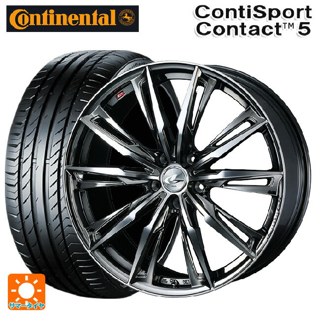 【6/22 20時〜 全品P5倍＆クーポン】225/40R19 89Y コンチネンタル コンチスポーツコンタクト 5 正規品 ウェッズ レオニス GX BMCMC 19-8J 国産車用 サマータイヤホイール4本セット