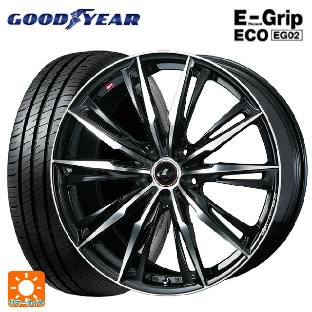195/65R15 91H グッドイヤー エフィシェントグリップ エコ EG02 ウェッズ レオニス GX PBMC 15-6J 国産車用 サマータイヤホイール4本セット