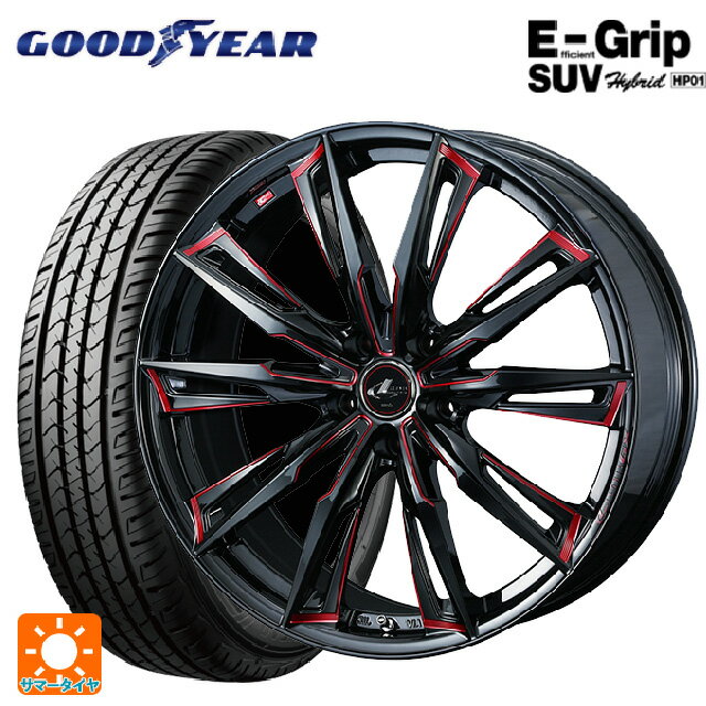 ホンダ ZR-V(RZ4)用 215/60R17 96H グッドイヤー エフィシェントグリップSUV HP01 レオニス GX BK/SC(RED) 新品サマータイヤホイール 4本セット