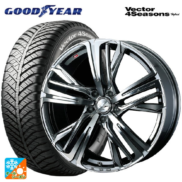 215/45R17 91H XL グッドイヤー ベクターフォーシーズンズ ハイブリッド ウェッズ レオニス AR BMCMC 17-7J 国産車用 オールシーズンタイヤホイール4本セット