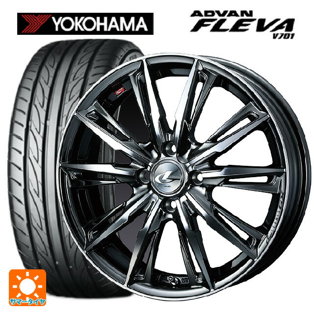 【6/15〜16限定 全品P5倍＆クーポン】165/50R16 75V ヨコハマ アドバン フレバ V701 正規品 ウェッズ レオニス GX BMCMC 16-5J 国産車用 サマータイヤホイール4本セット